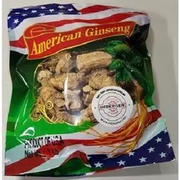 Click here to learn more about the Short Large 5 Year Old Wisconsin Ginseng Root (Colored Bag).